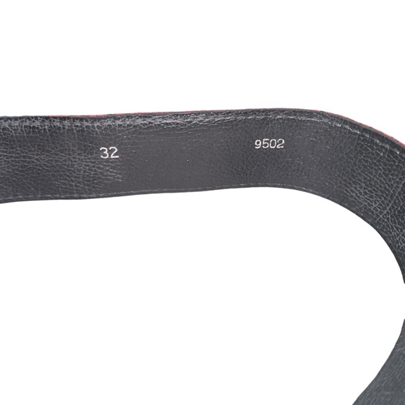 Vintage 70’s Woven Guitar Strap Leather Belt Brass Buckle Embroidered - Picture 5 of 6